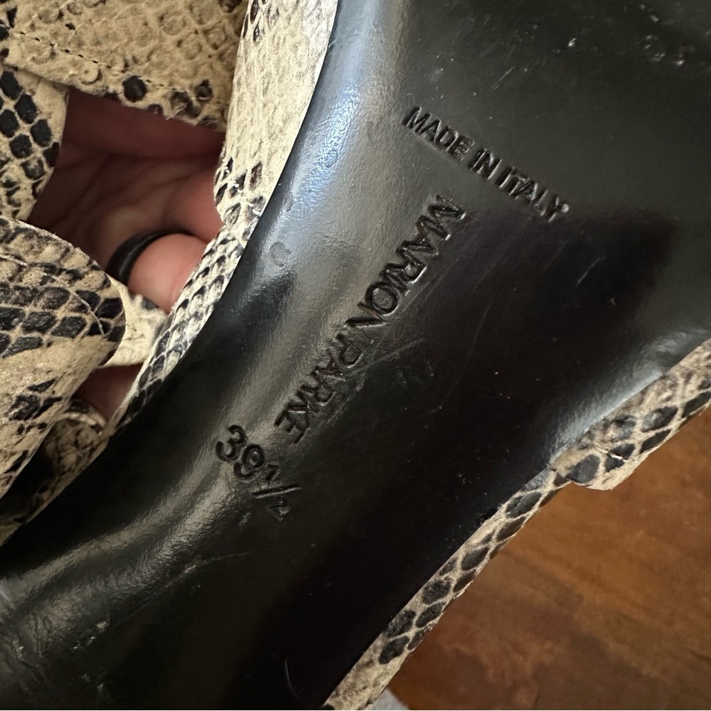 Marion Parke Bella Python Snake-Print Ankle Tie H… - image 6